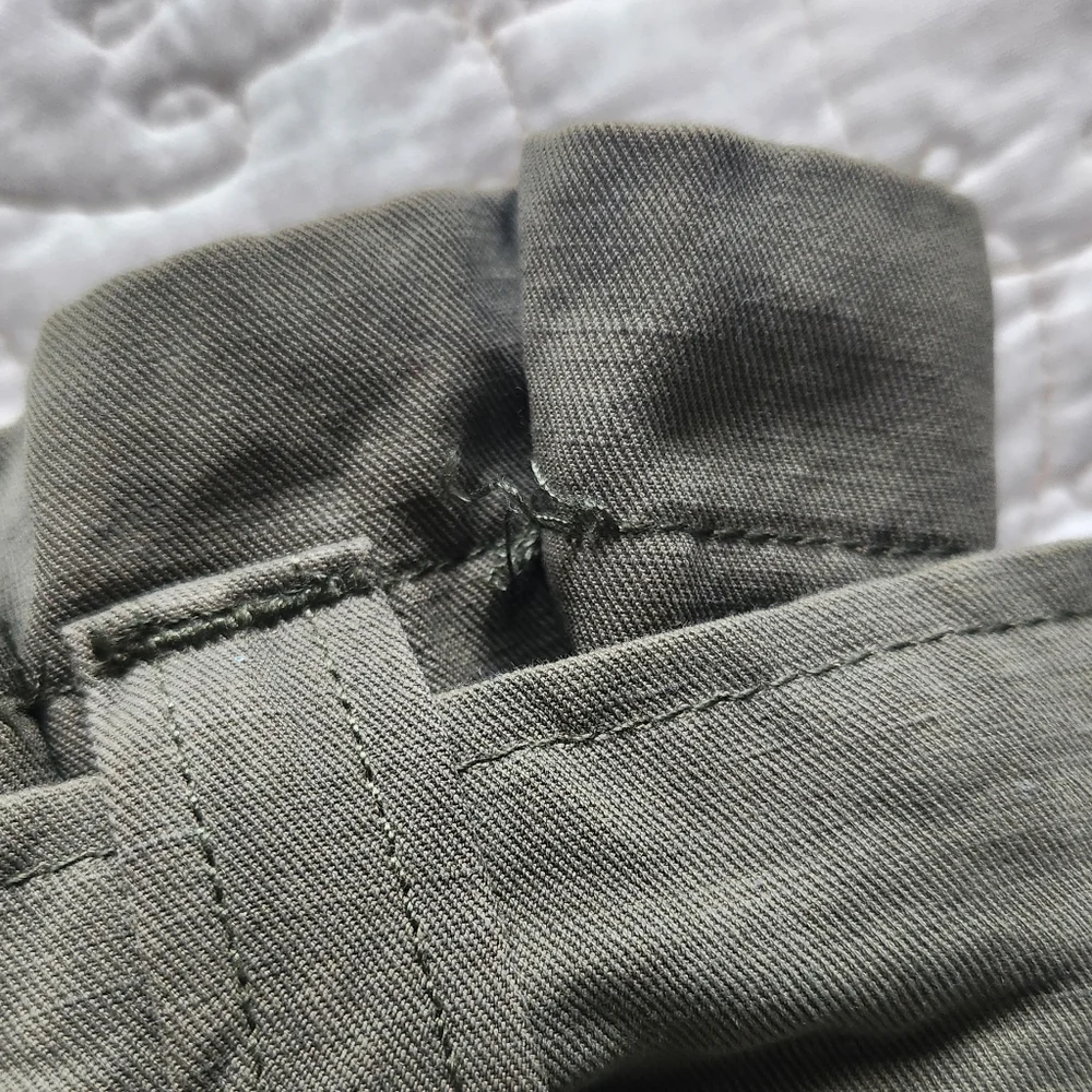 A.L.C. Kai Belted Cargo Mini Skirt Size 8 Army Olive Green Linen Cotton Revolve - Picture 11 of 11